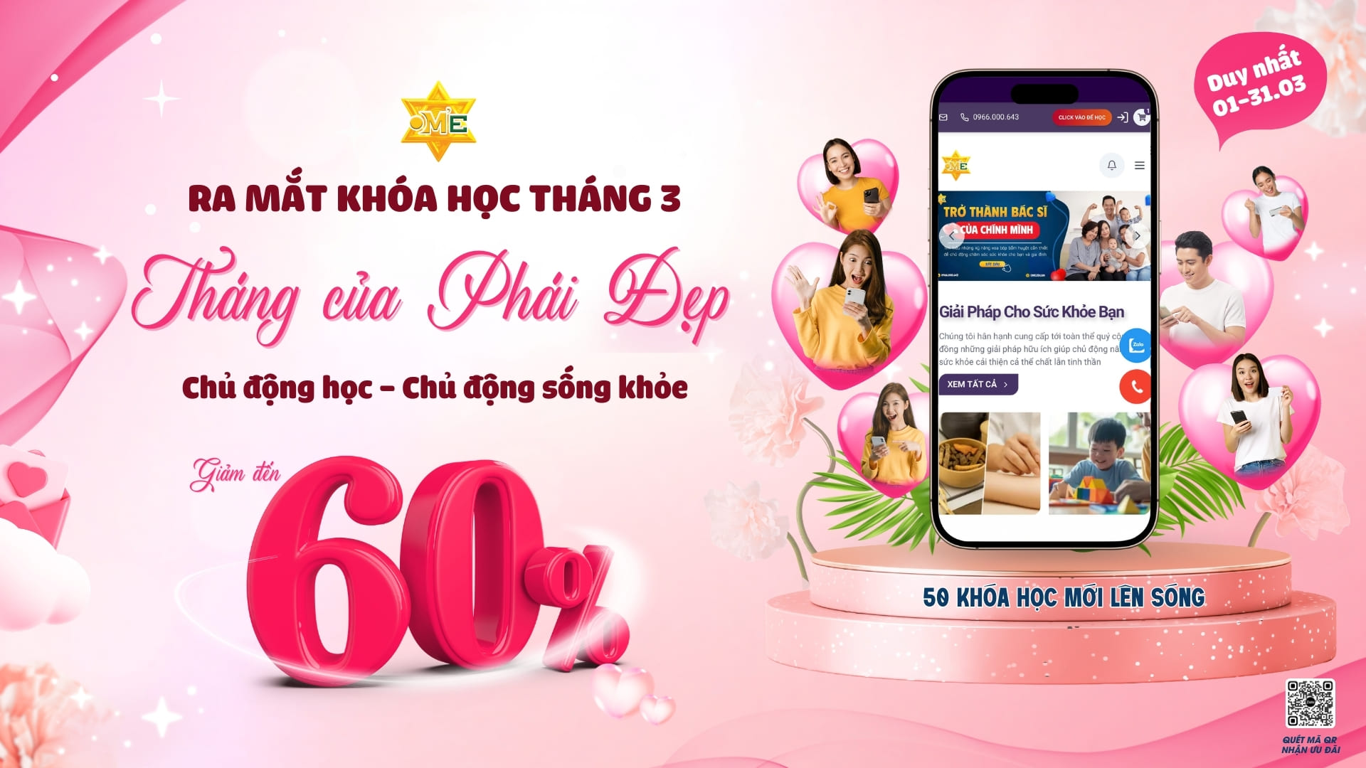 LỄ HỘI RA MẮT KHÓA HỌC THÁNG 3 – MỪNG THÁNG PHÁI ĐẸP: CHỦ ĐỘNG HỌC – CHỦ ĐỘNG SỐNG KHỎE