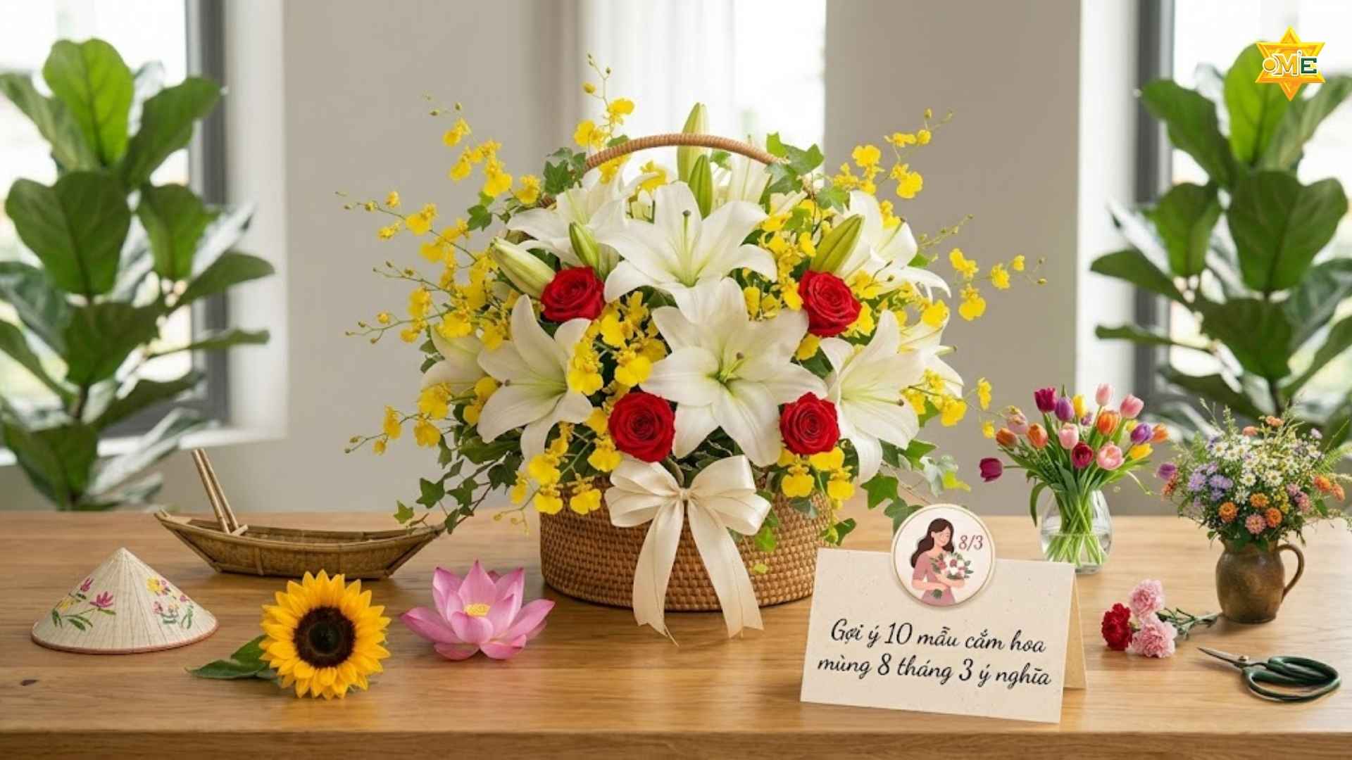 mẫu cắm hoa ngày 8 tháng 3 đẹp