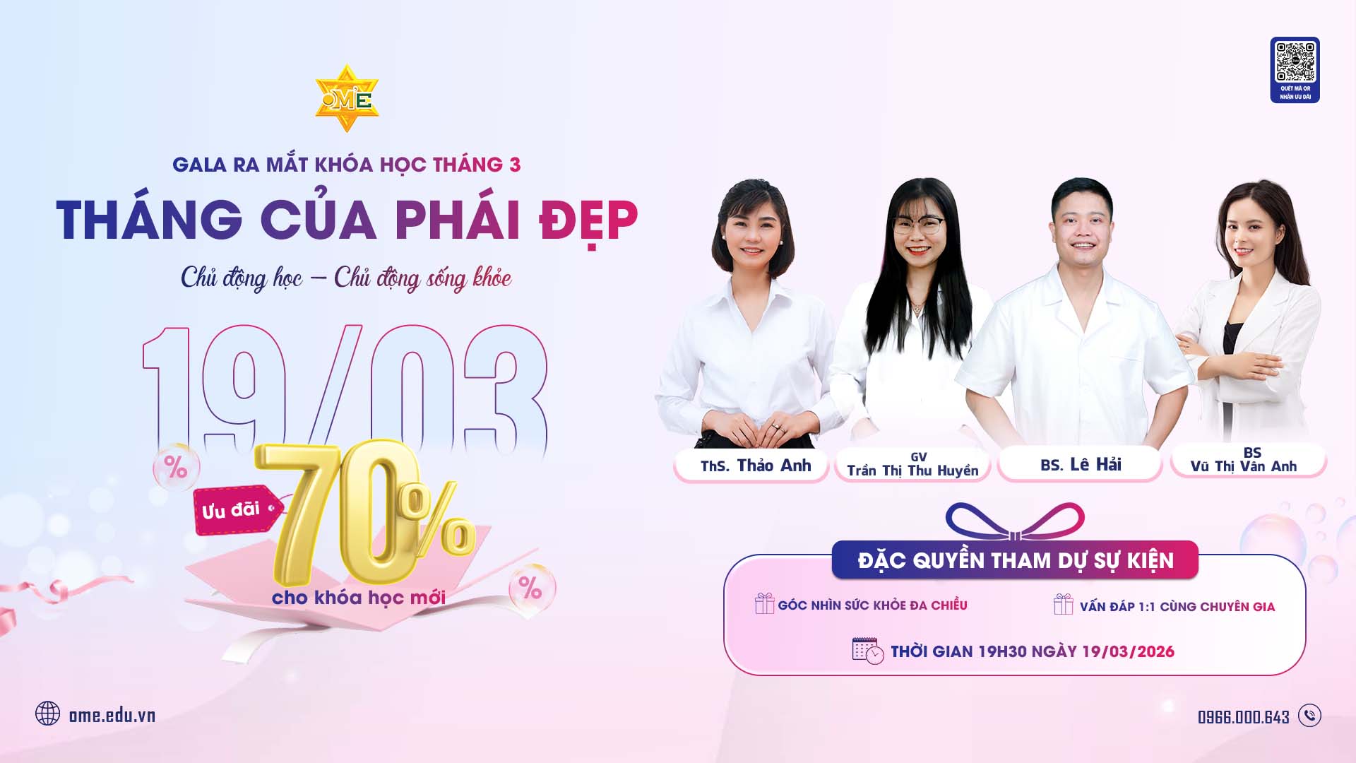 LIVESTREAM RA MẮT THÁNG 3: THÁNG CỦA PHÁI ĐẸP – CHỦ ĐỘNG HỌC, CHỦ ĐỘNG SỐNG KHỎE