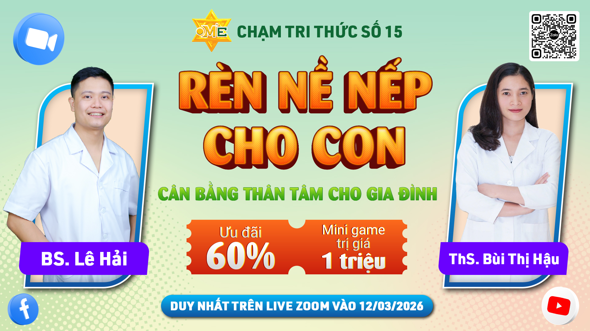 CHẠM TRI THỨC SỐ 15 – CHĂM SÓC SỨC KHỎE SAU TẾT: BÍ QUYẾT RÈN NẾP CHO CON VÀ CÂN BẰNG THÂN TÂM