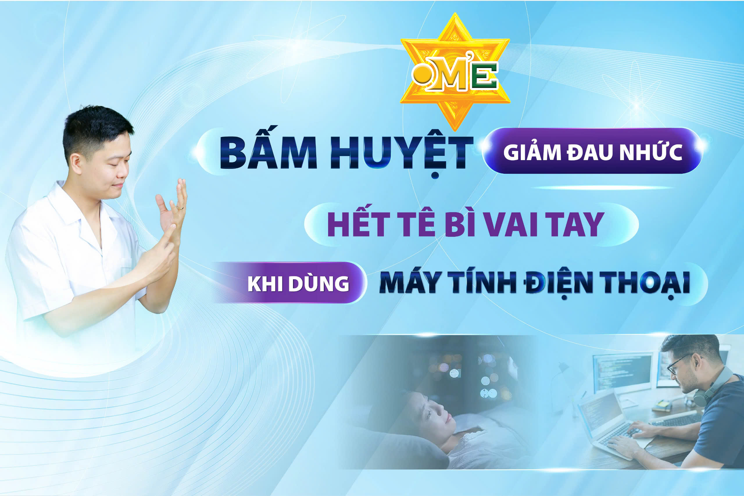 Bấm huyệt giảm đau nhức, hết tê bì vai tay khi dùng máy tính, điện thoại